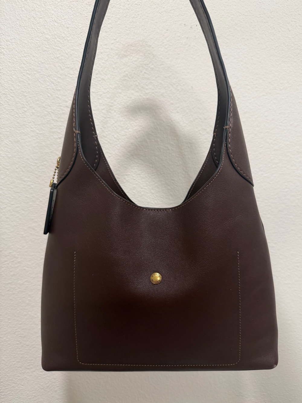 LIKE NEW Coach Brooklyn 28 Bag Brass/Maple - Picture 2 of 9